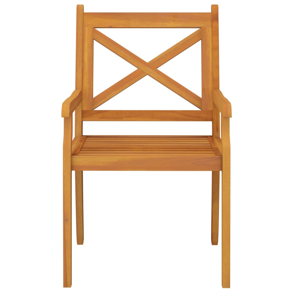 Outdoor Dining Chairs 3 Pcs Solid Wood Acacia