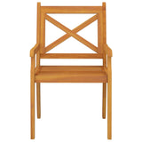 Outdoor Dining Chairs 3 Pcs Solid Wood Acacia