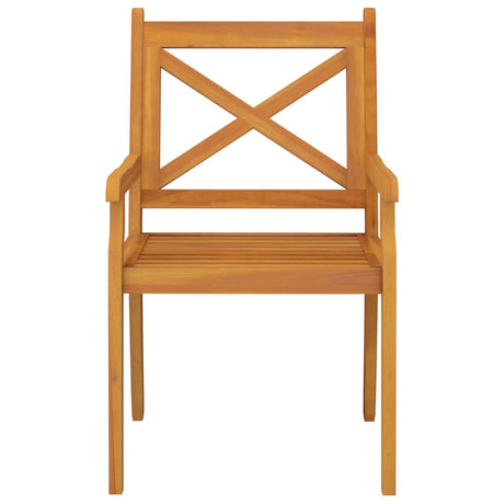 Outdoor Dining Chairs 3 Pcs Solid Wood Acacia