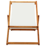 Folding Beach Chair Eucalyptus Wood And Fabric