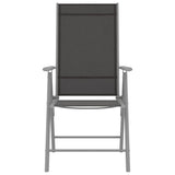 Folding Garden Chairs 2 Pcs Textilene Black