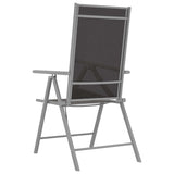 Folding Garden Chairs 2 Pcs Textilene Black