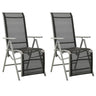 Reclining Garden Chairs 2 Pcs Textilene And Aluminium