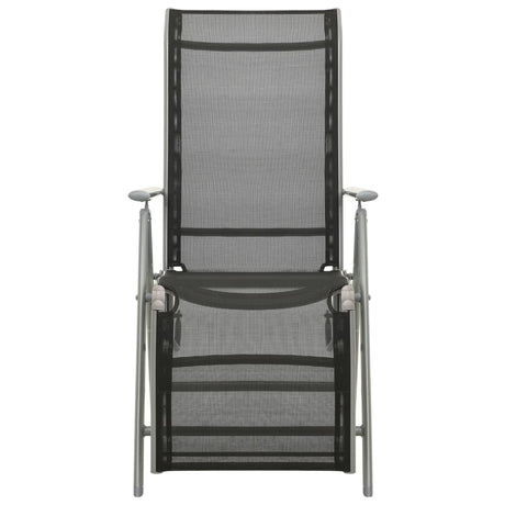 Reclining Garden Chairs 2 Pcs Textilene And Aluminium