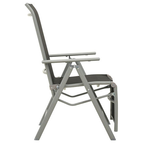 Reclining Garden Chairs 2 Pcs Textilene And Aluminium