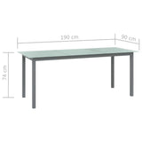 Garden Table Aluminium And Glass
