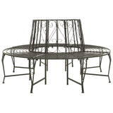 Garden Tree Bench 160 Cm Steel