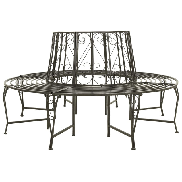Garden Tree Bench 160 Cm Steel