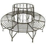 Garden Tree Bench 160 Cm Steel