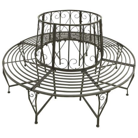 Garden Tree Bench 160 Cm Steel