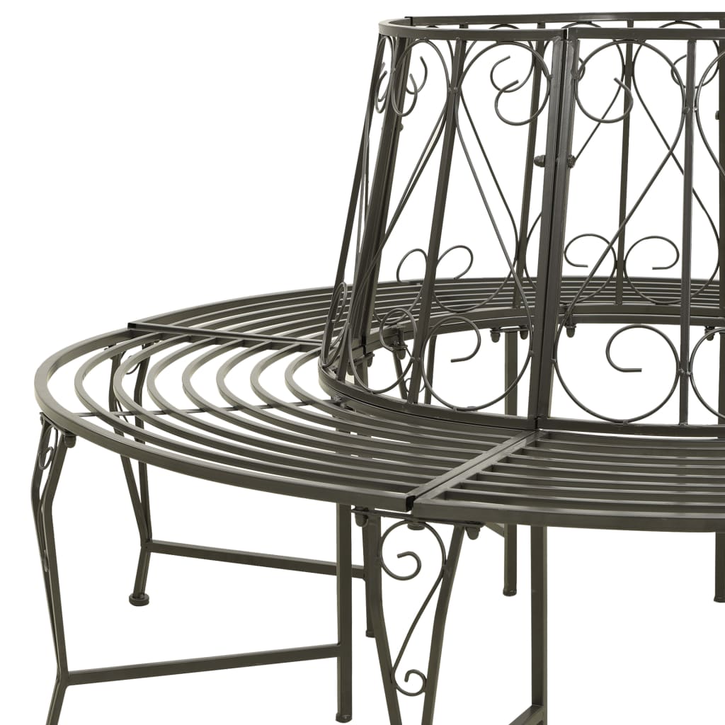 Garden Tree Bench 160 Cm Steel