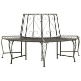 Garden Tree Bench 160 Cm Steel