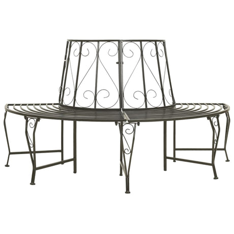 Garden Tree Bench 160 Cm Steel