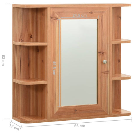 Bathroom Mirror Cabinet 66X17X63 Cm Mdf