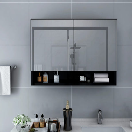 Led Bathroom Mirror Cabinet 80X15X60 Cm Mdf