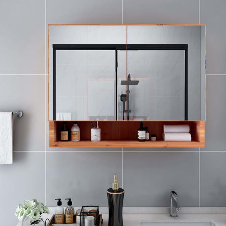 Led Bathroom Mirror Cabinet 80X15X60 Cm Mdf