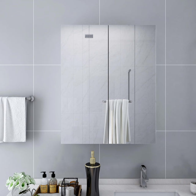 Bathroom Mirror Cabinet White 60X15X75 Cm Mdf