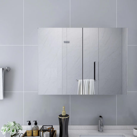 Bathroom Mirror Cabinet White 80X15X60 Cm Mdf