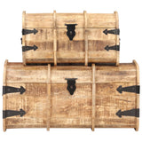 Storage Chests 2 Pieces Solid Mango Wood