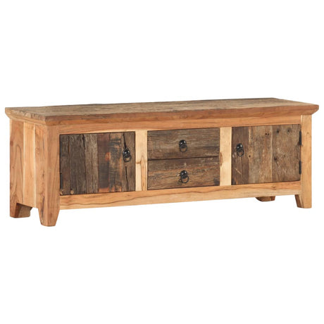 Tv Cabinet 120X30X40 Cm Solid Acacia Wood And Reclaimed Wood