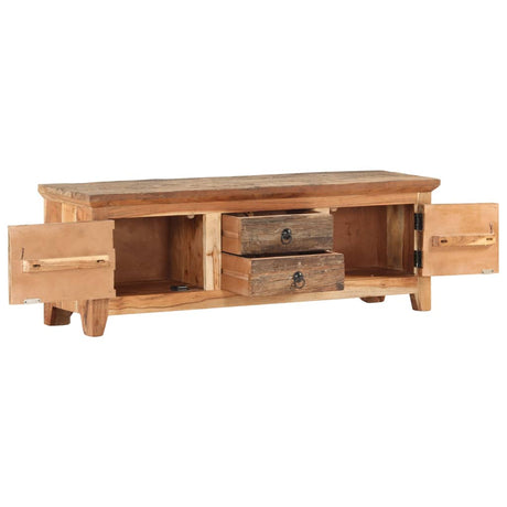 Tv Cabinet 120X30X40 Cm Solid Acacia Wood And Reclaimed Wood