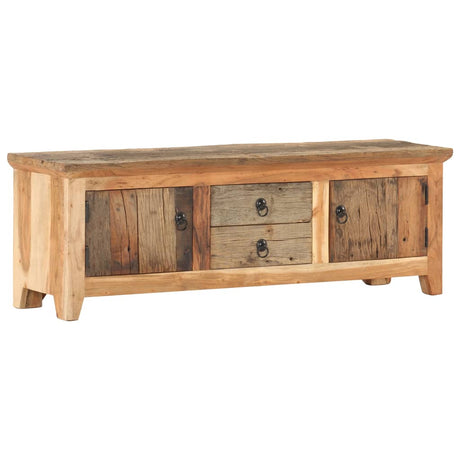 Tv Cabinet 120X30X40 Cm Solid Acacia Wood And Reclaimed Wood