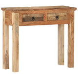 Console Table 90.5X30X75Cm Solid Acacia Wood And Reclaimed Wood