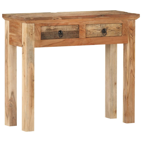 Console Table 90.5X30X75Cm Solid Acacia Wood And Reclaimed Wood