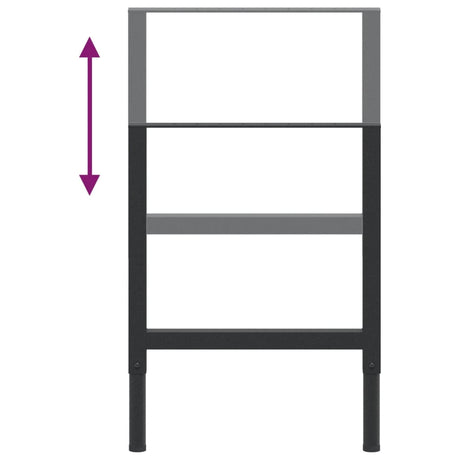 Adjustable Work Bench Frames 2 Pcs Metal 55X(69-95.5) Cm