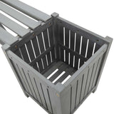 Garden Bench With 2 Planters 150Cm Solid Acacia Wood