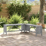 Garden Bench With 2 Planters 150Cm Solid Acacia Wood