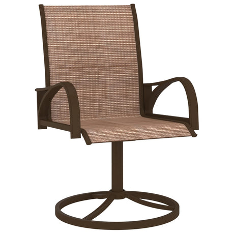 Garden Swivel Chairs 2 Pcs Textilene And Steel