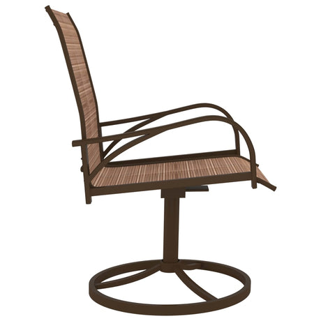 Garden Swivel Chairs 2 Pcs Textilene And Steel