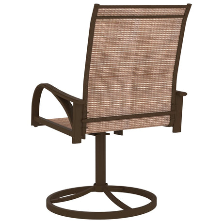 Garden Swivel Chairs 2 Pcs Textilene And Steel