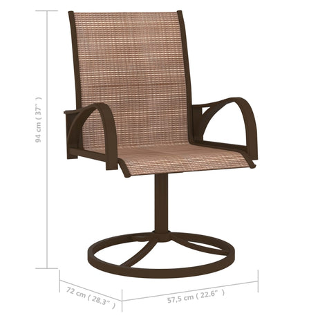 Garden Swivel Chairs 2 Pcs Textilene And Steel