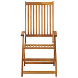 Garden Reclining Chairs 2 Pcs Solid Acacia Wood