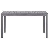 Garden Table Grey Wash 140x80x74 cm Solid Acacia Wood