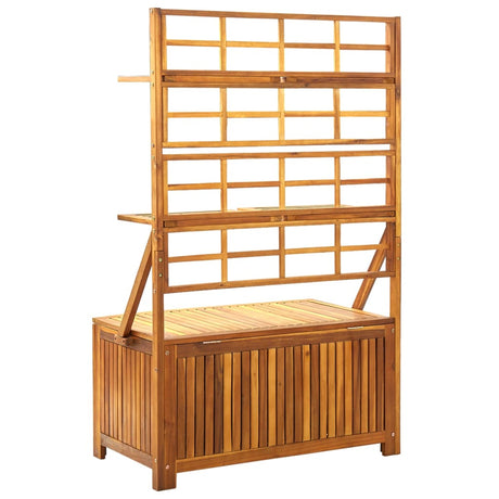 Storage Box With Trellis 99X55X160 Cm Solid Acacia Wood