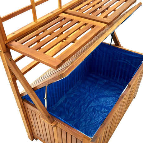Storage Box With Trellis 99X55X160 Cm Solid Acacia Wood