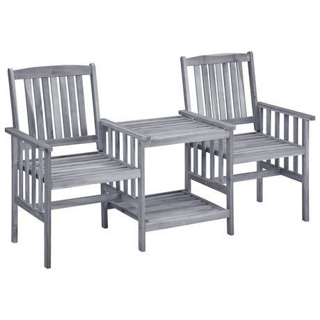Garden Chairs With Tea Table 159X61X92 Cm Solid Acacia Wood