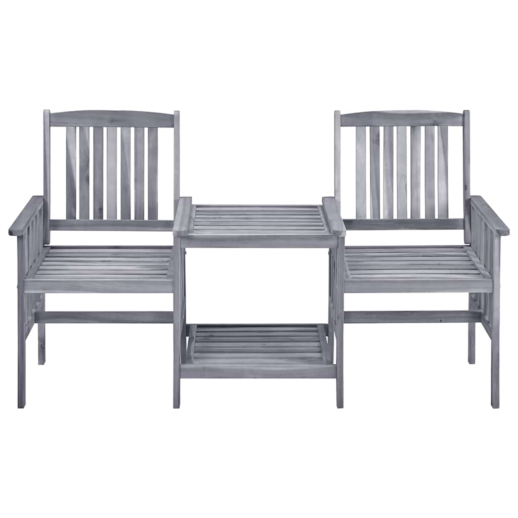 Garden Chairs With Tea Table 159X61X92 Cm Solid Acacia Wood