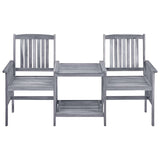 Garden Chairs With Tea Table 159X61X92 Cm Solid Acacia Wood