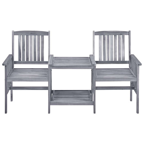 Garden Chairs With Tea Table 159X61X92 Cm Solid Acacia Wood