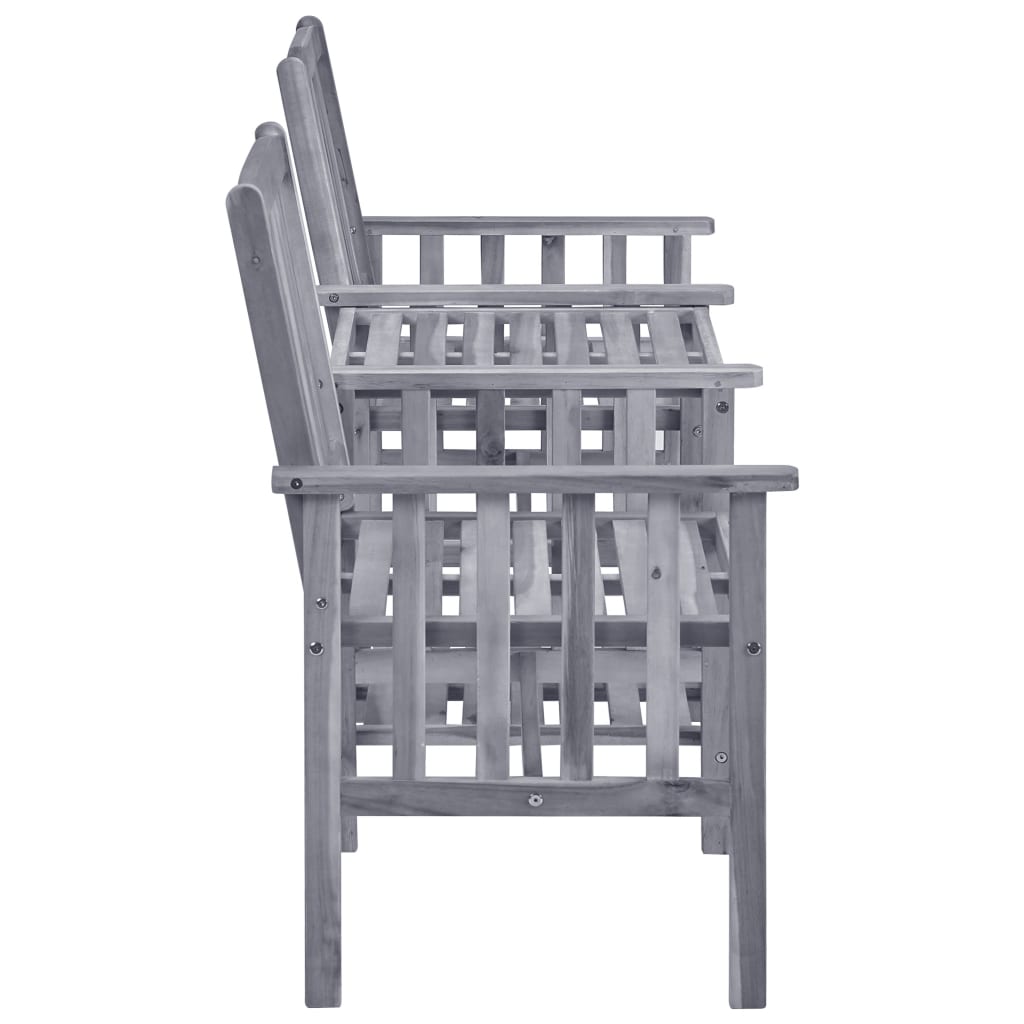 Garden Chairs With Tea Table 159X61X92 Cm Solid Acacia Wood