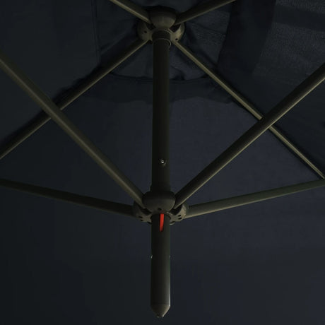 Double Garden Parasol With Steel Pole 600X300 Cm