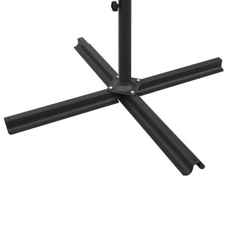 Double Garden Parasol With Steel Pole 600 Cm