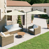 Double Garden Parasol With Steel Pole 600 Cm