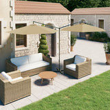 Double Garden Parasol With Steel Pole 600 Cm