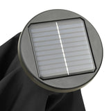 Garden Parasol with LED Lights Black 200x211 cm Aluminium