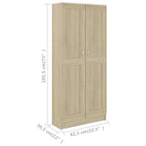 Book Cabinet 82.5X30.5X Engineered Wood